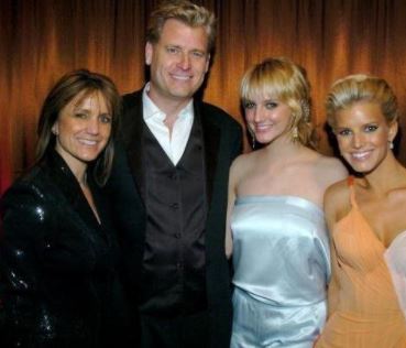 Joe with his ex-wife and daughters